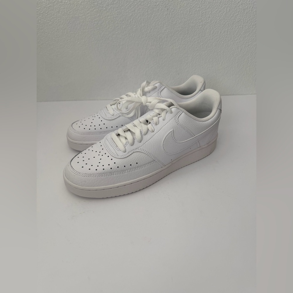 Nike Court Vision Low Triple White Women Casual Shoes Sneakers CD5434-100 Sz 11